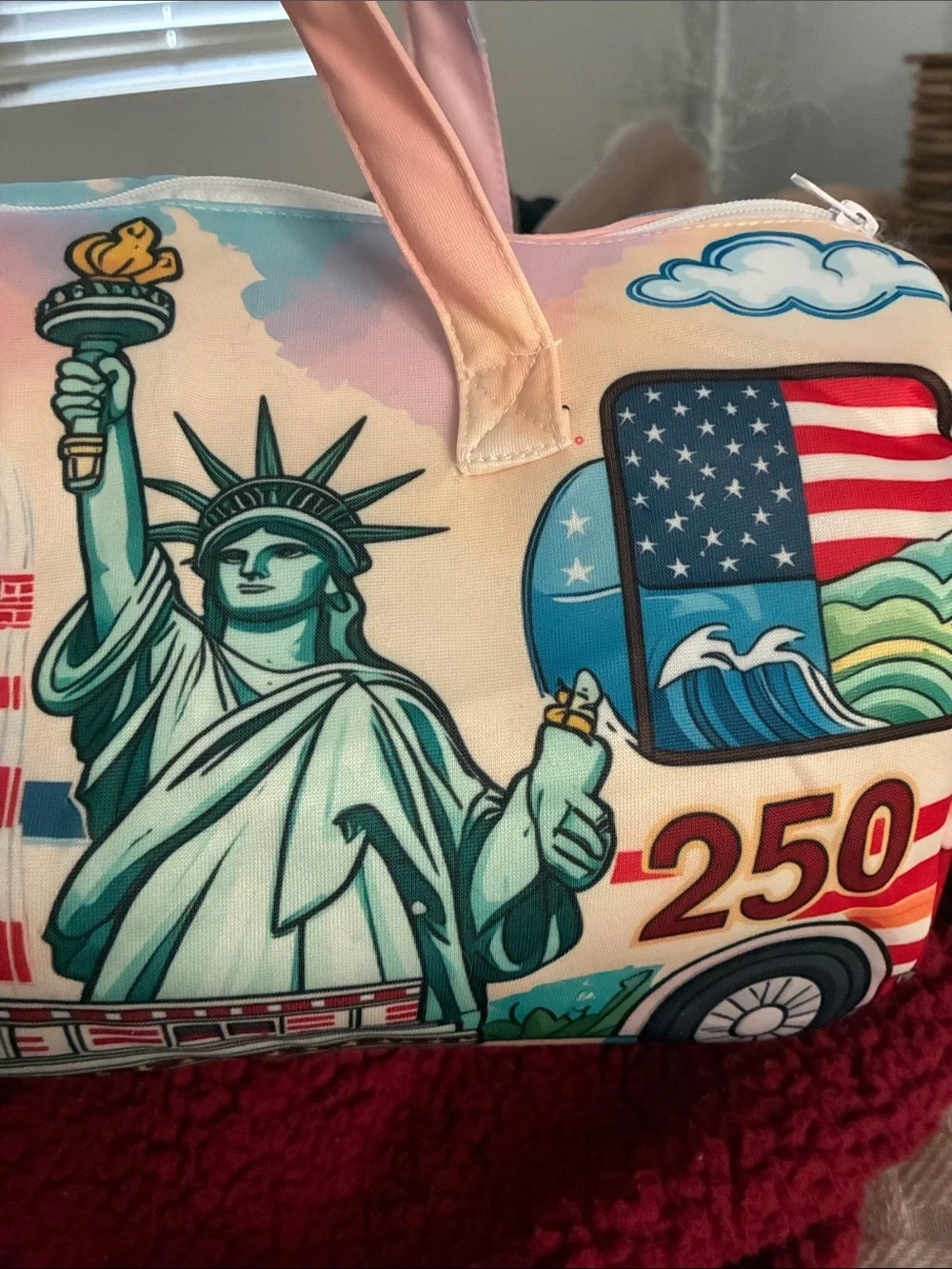 Patriotic Statue of Liberty Print Tote Bag - 250th Anniversary